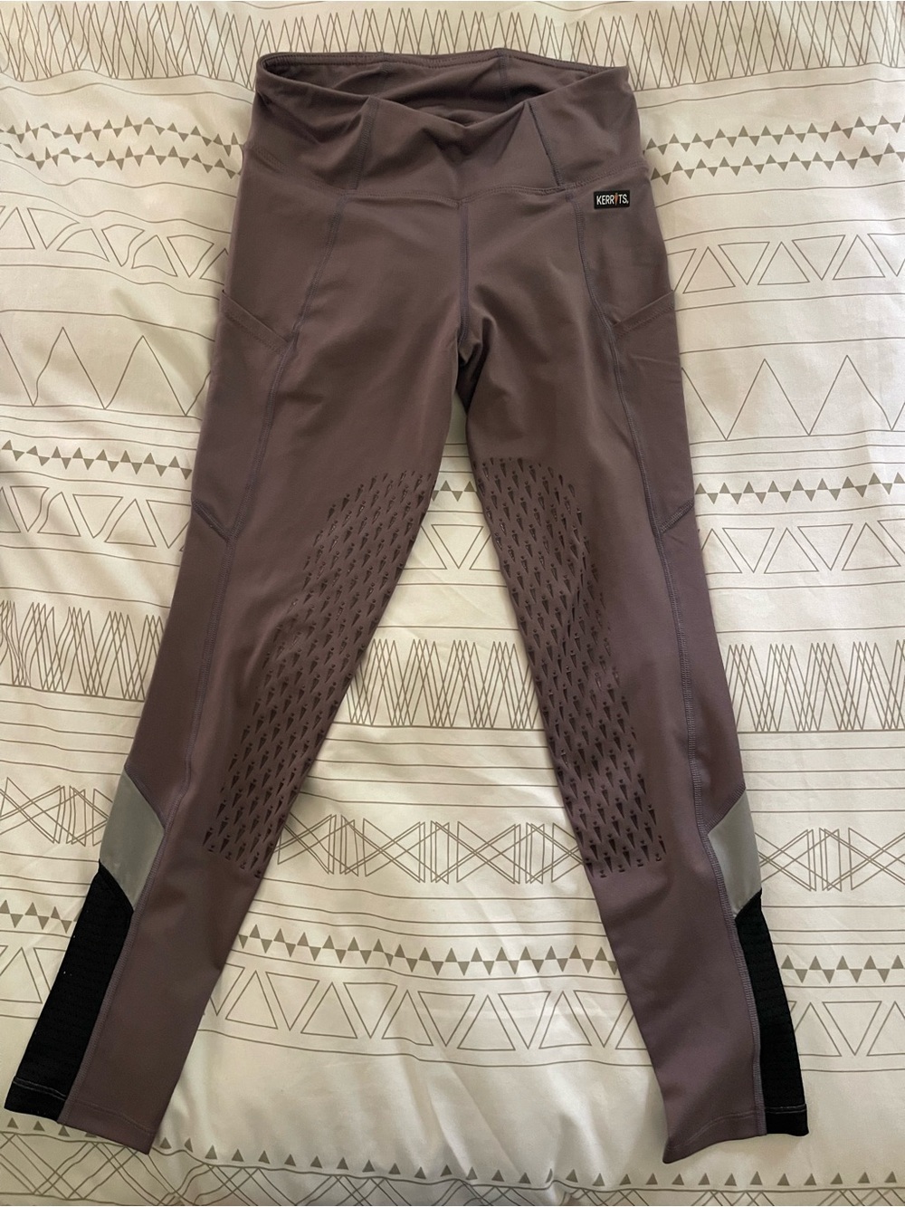 Kerrits Dusty Mauve Silicone-Grip Riding Tights